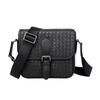 SCHWARZETIENNE Men's Hand-Woven Genuine Leather Shoulder Bag