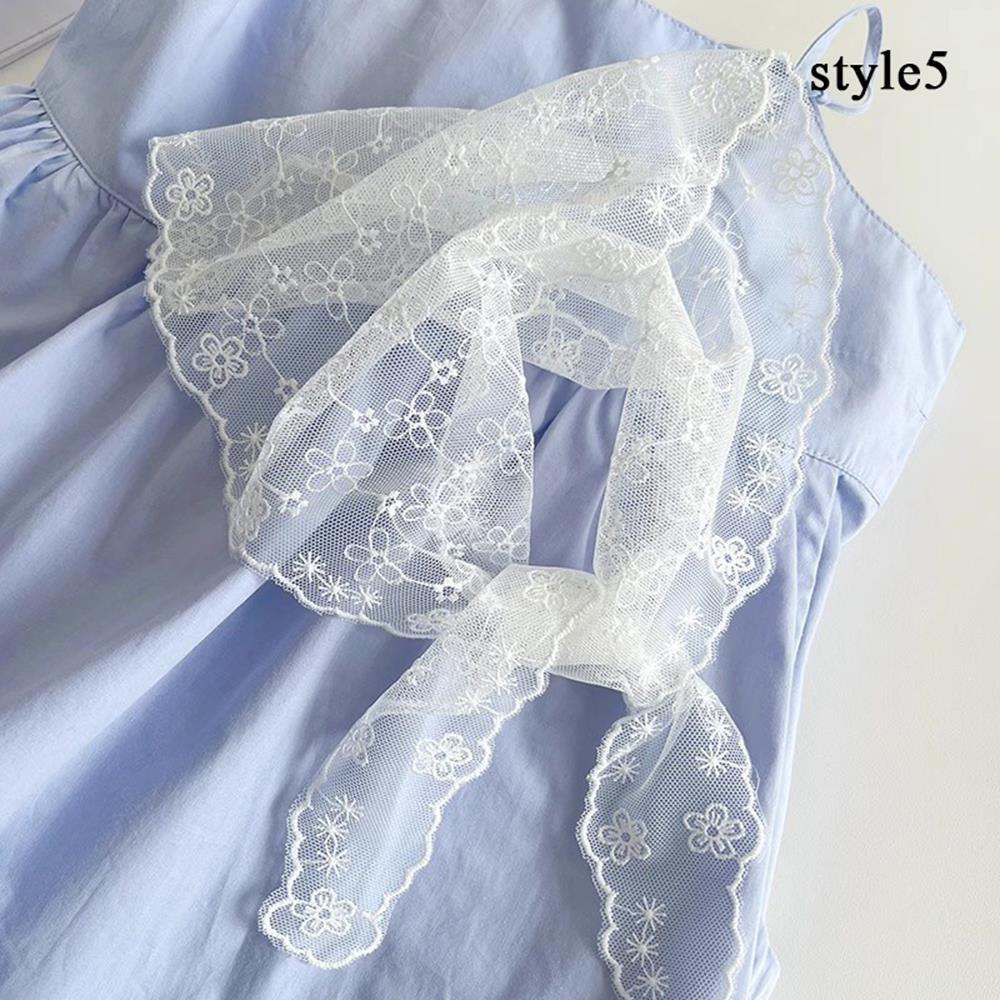 Retro Lace Scarf Bandana Headband Embroidered Hair Scarf Bohemia White Triangle Headscarf Womens Girl Floral Crochet Hair Bands
