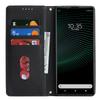 Etui portfel z podstawką i paskiem do Sony Xperia 1 IV 5G, skóra z teksturą liczi, klapka