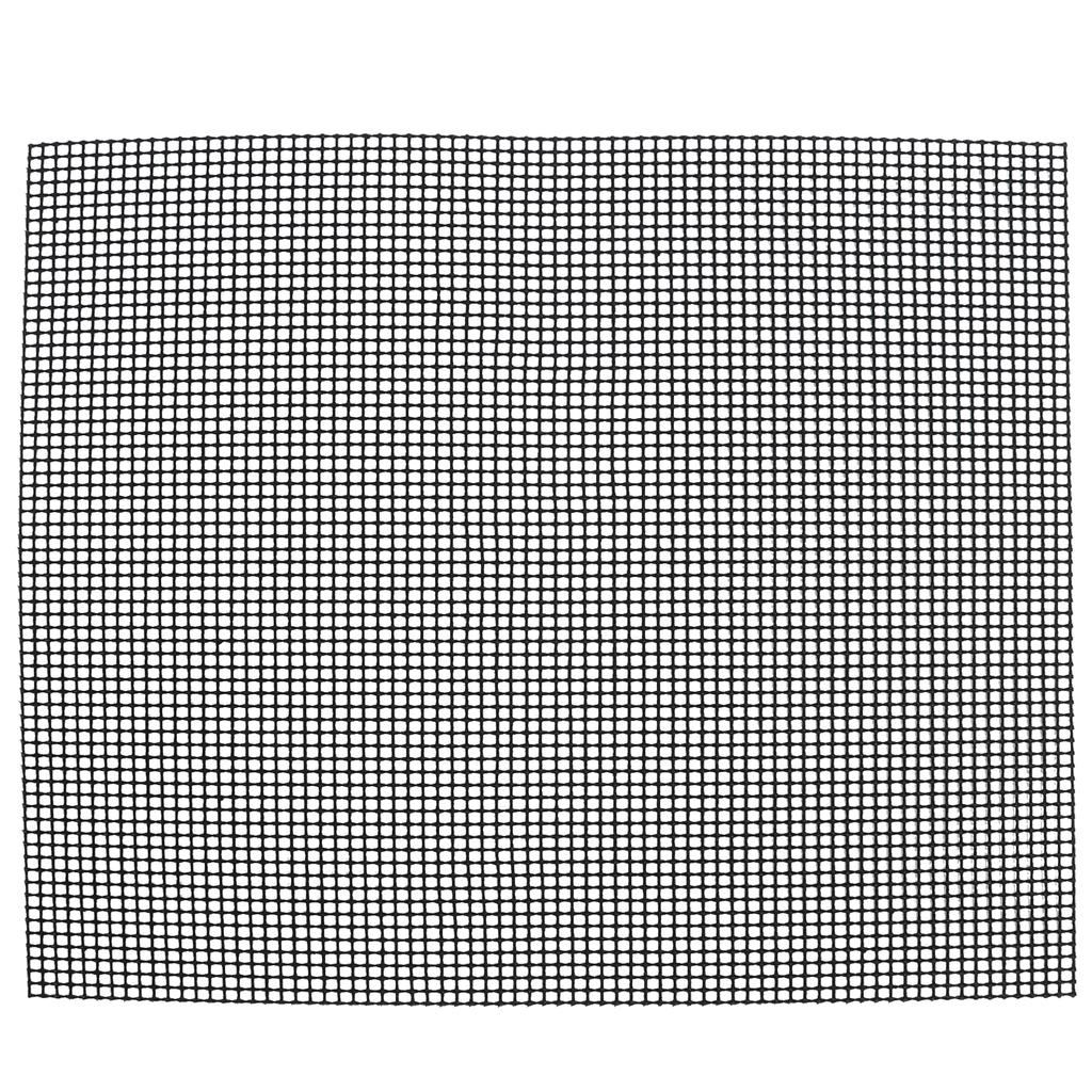 Food Grade NonStick Grid Sheet Multifunctional Barbecue Grid Mat for Barbecue Outdoor(Black 33x40cm )