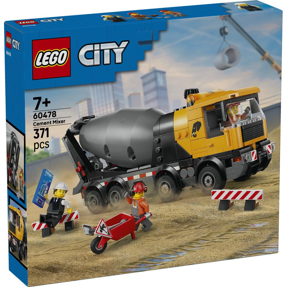 LEGO City Mixer Toy, Birthday Gift, Building Blocks, Boys and Girls, Ages 7, 8, and 9, Elementary School Students, Vehicle, Miniature Car, Stylish Int
