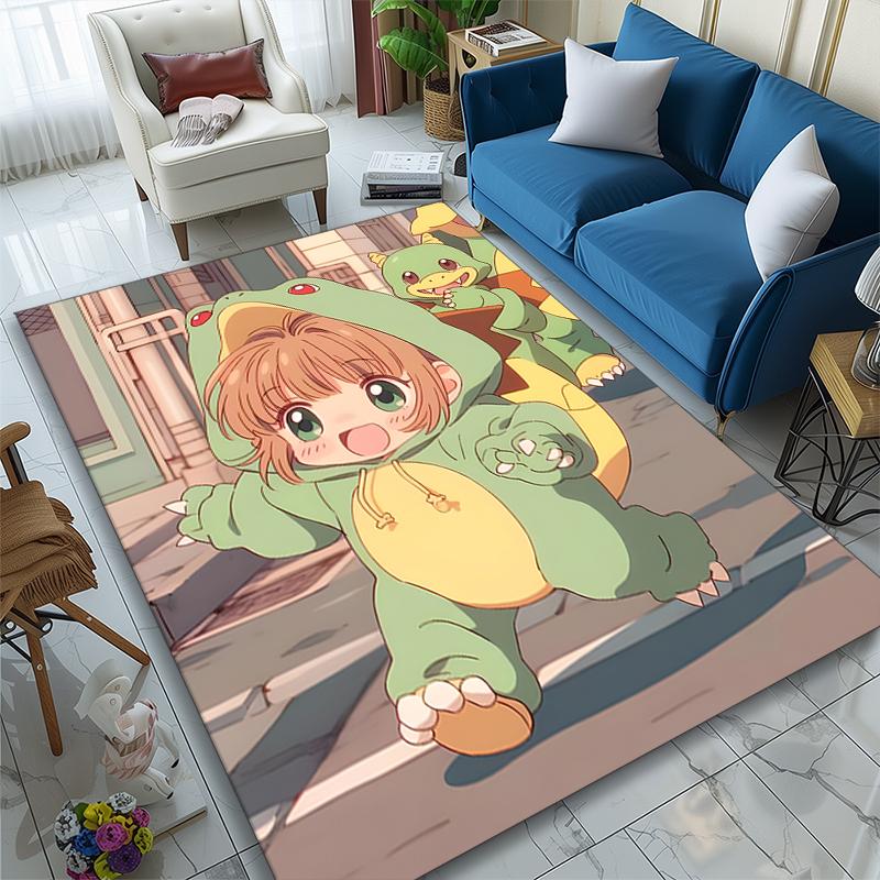 1pc Office Printed Area Carpet, Anime Girls Rug, Home Sofa Chair Mat For Christmas and Halloween Décor
