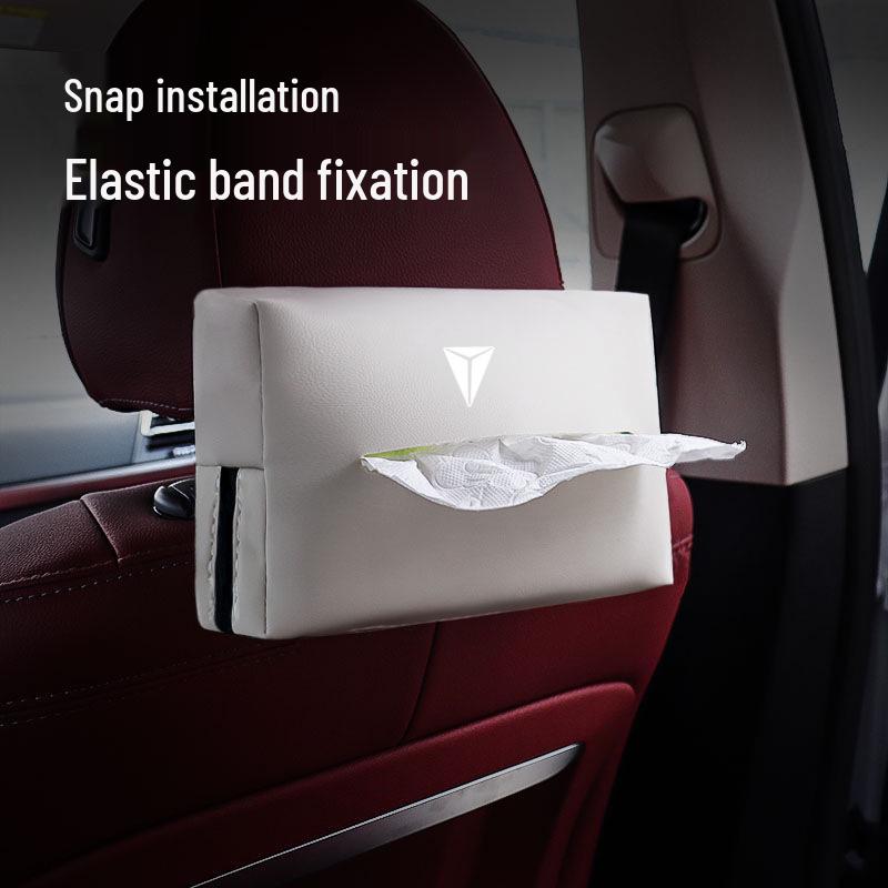 Deep Blue S7 Car Tissue Holder: Armrest & Seat Hanging Napkin Bag