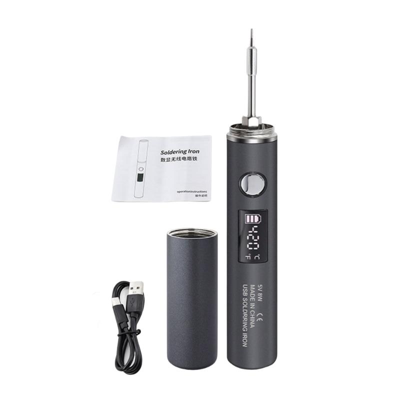 USB Soldering Iron Adjustable Temperature Rapid Heating Welding Tool for Home Repairs and Small Electronics Projects