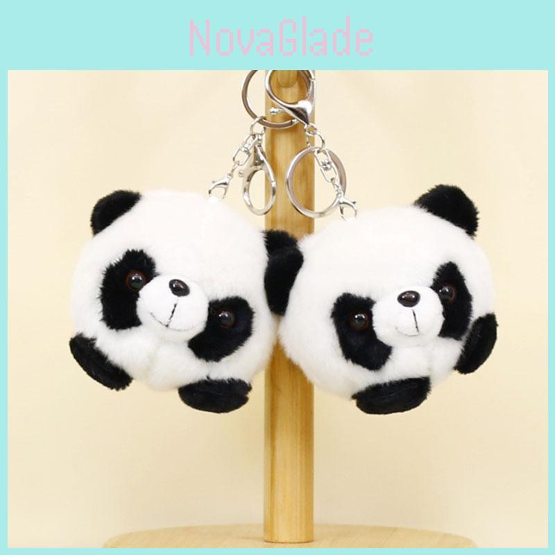 Adorable Panda Plush Keychain Cute Couple Bag Charm Soft Stuffed Zoo Animal Gift