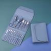 12 pieces of 16 pieces nail clippers set stainless steel nail art pedicure exfoliating nail file nail clippers set storage bag