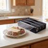 Wall Mounted Plastic Wrap Cutter Box 2 /3 Grids Tin Foil Cutter Wrap Dispenser  Kitchen Organizer