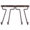 Hanging Metal Wine Cup Rack Bar Double Stemware Glass Bottle Goblet Inverted Holder