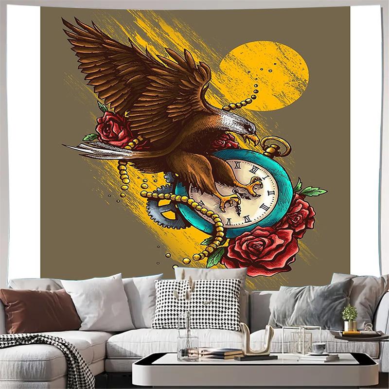 

Винтажные Карманные Часы с Орлом Гобелен Лес Волк Луна Настенное Украшение Готическая Домашняя Декорация Темная Академия Эстетика Декор Комнаты 74x94cm(29x37in)