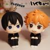 Original Chibi Haikyuu!! Sitting Kageyama & Fluffy Hair Hinata Anime Figure Car Dashboard Decor PC Case Ornament