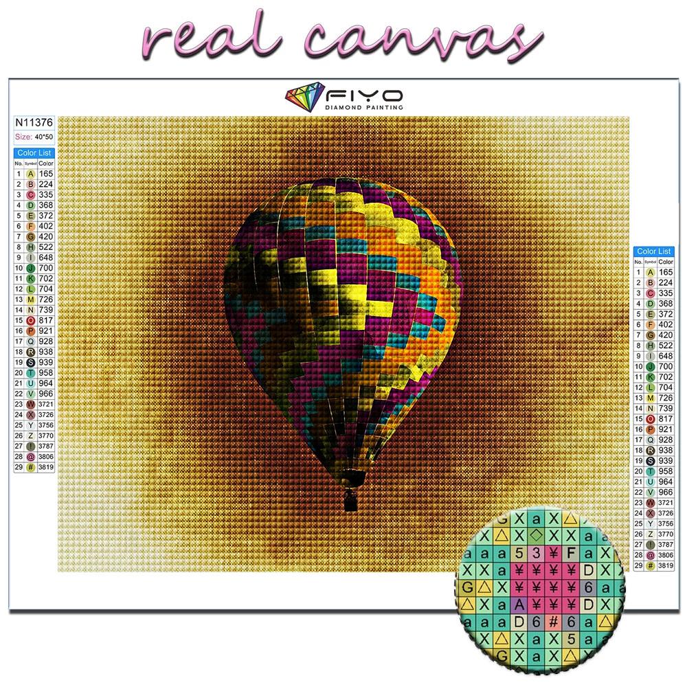 5D-Diamantgemälde zum Selbermachen, Kreuzstich, Heißluftballon, Diamantstickerei, Mosaik, Wandkunst, Heimdekoration