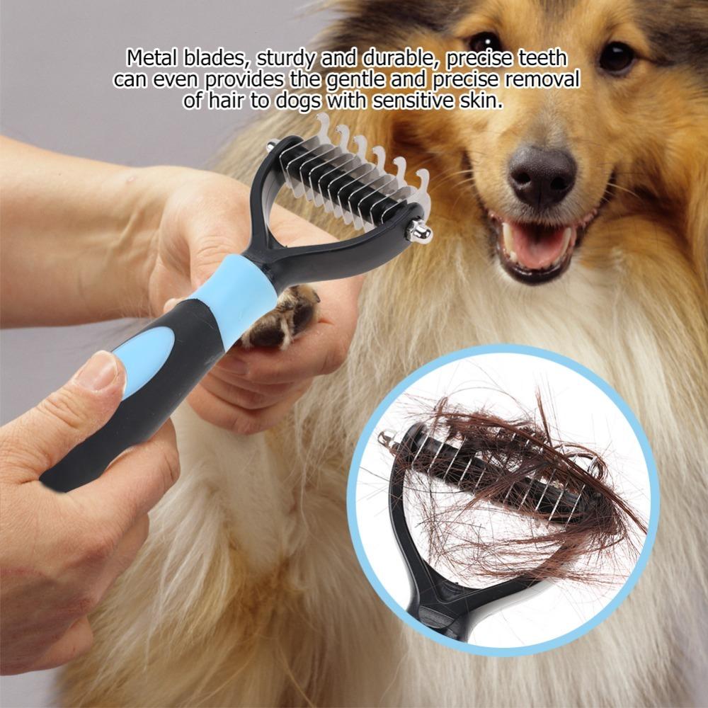 Non-slip Grip Dematting Comb Smooth Teeth Pet Grooming Comb Tangle Remover Home Pet Care