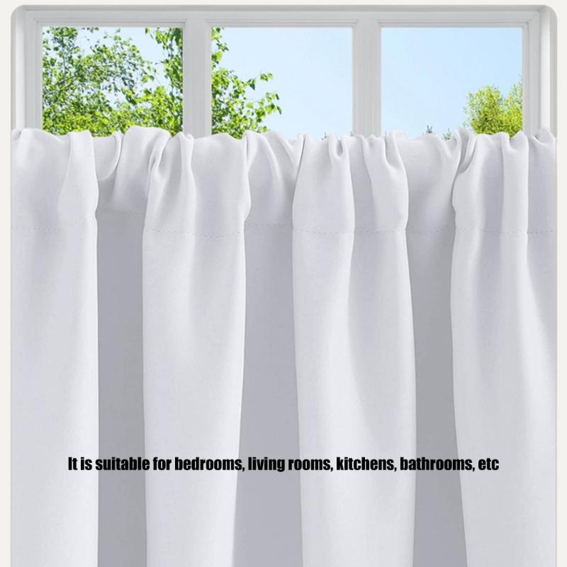 blackouts Curtain Short Panels Window Treatments for Small Window Thermals Insulation Rod Pocket