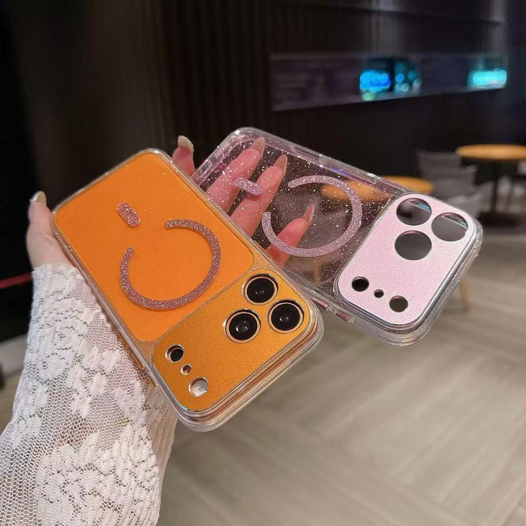iPhone 17 Pro Max Transparent Glitter Magnetic Case with Precise Fit