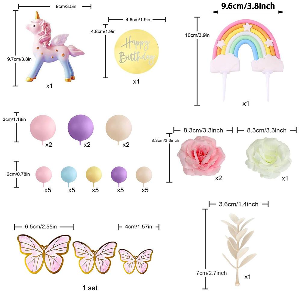 13 Stück Rosa Schmetterling Kuchen Topper Happy Birthday Kuchen Topper 3D Schmetterlingsdekorationen für Mädchen Shower Geburtstagstortendekorationen