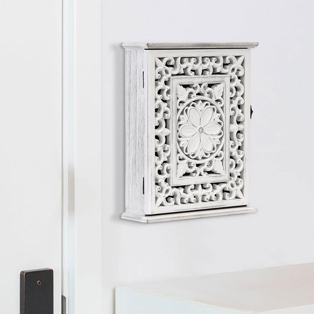 Appendi chiavi da parete con 6 ganci Scatola porta chiavi Installazione facile Portachiavi per Casa Ufficio Appartamento Ingresso Scatola per chiavi