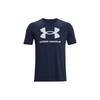 Letter Big Logo Casual Sports T-Shirt Men Tops Dark-Blue 1370862-408