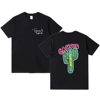 Cactus Jack Hip Hop Men Clothing Tee Shirt Homme New In Top & Tees Mens Short Sleeve Round Neck Printing Pullover T-shirt 33523