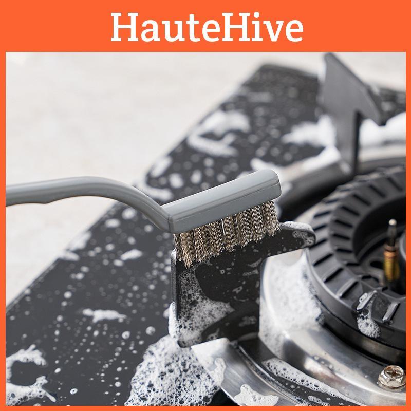 Gas 3 Piece Range Cleaning Brush Set With Durable Pp Handle Bristles And