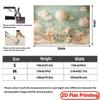 2D Teddy Bear Hot Air Balloon Backdrop Mint Green Cloud Baby Shower Photography Background