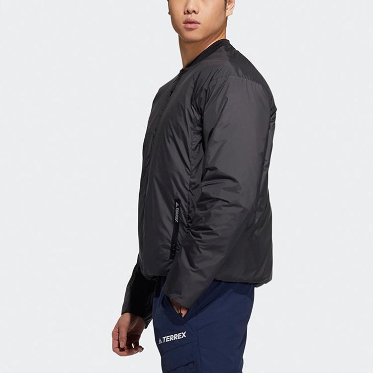 Adidas Logo Print Zip Hooded 3-in-1 Long Down Jacket Unisex Outerwear Black H13847