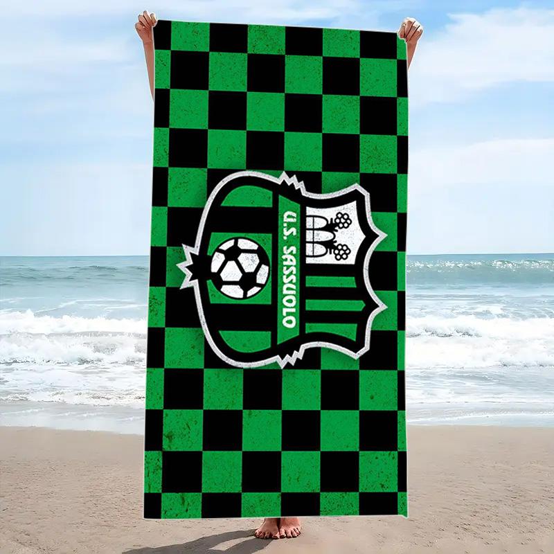 US Sassuolo Print Beach Towel, Large Soft Quick Dry Towel for Beach Camping Swimming
