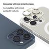 Compatible Apple iPhone 16 Pro Max Frosted Aluminum Lens Film Armor with Hollowed-Out Metal Sticker