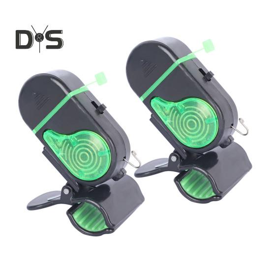 

2 шт. Сигнальная лампа для поклевки с зажимом, ночная сигнальная лампа для удочки, электронный индикатор поклевки, датчик подсечки, светодиодная лампа, аксессуары для морской рыбалки C