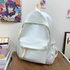 TS JYL laptop bag,Women Student Backpack Korean Style Solid Color Simple Junior High Bag