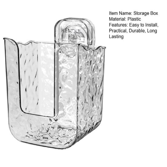 Wall Mount Tissue Box Holder Kitchen Wipes Storage Box Easy To Install Refillable Wipes Container Tissue Holder Dispenser with Suction Cup
