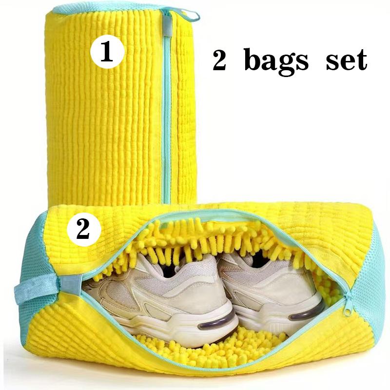 Hot 360° Deep Cleaning Shoe Washing Machine Bag Reusable Laundry Sneaker Bag Anti-Deformation Mesh Protector For All Shoe Types