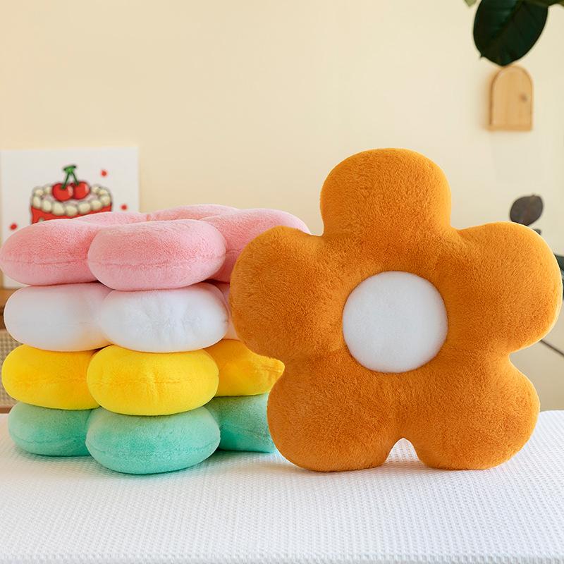 Traffic Style Flower Cushion Pillow Office Cushion Waist Plush Toy Living Room Sofa Petal Daisy Cushion Premium