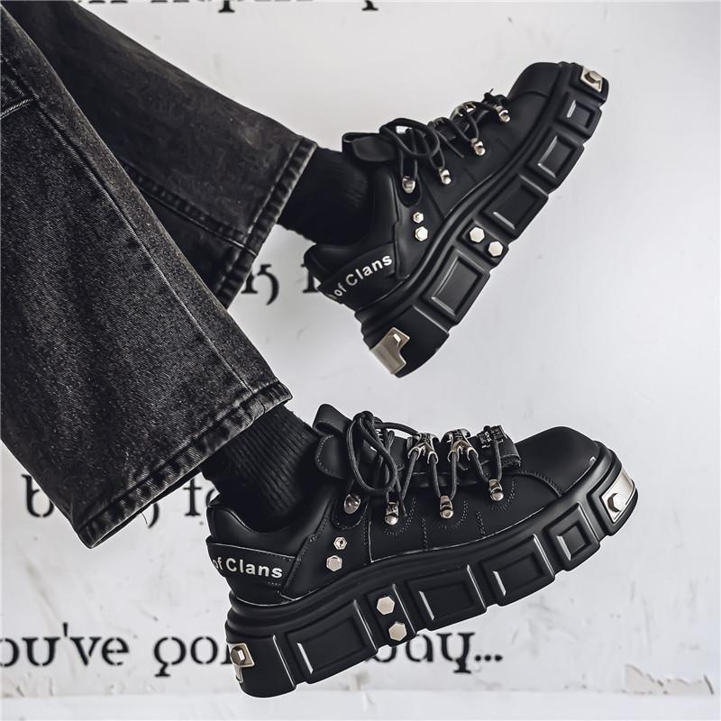 Trend Pink Platform Sneakers Men Punk Muffin Shoes Male European Style Designer Shoes Man Street Original Men's Skateboard Shoes