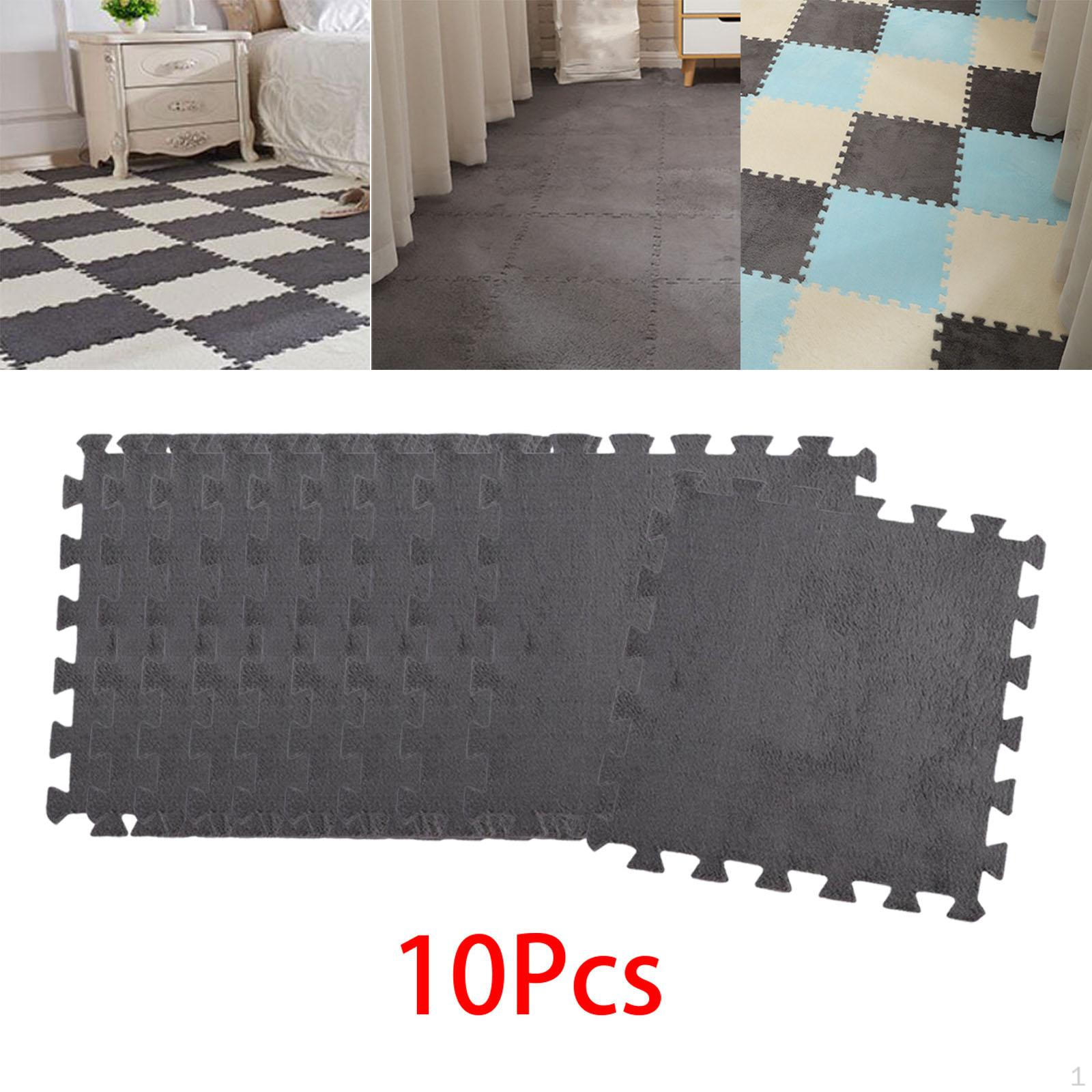 

10 Pack Baby Activity Mat, Soft Foam Floor Tiles for Toddlers And Kids Gray