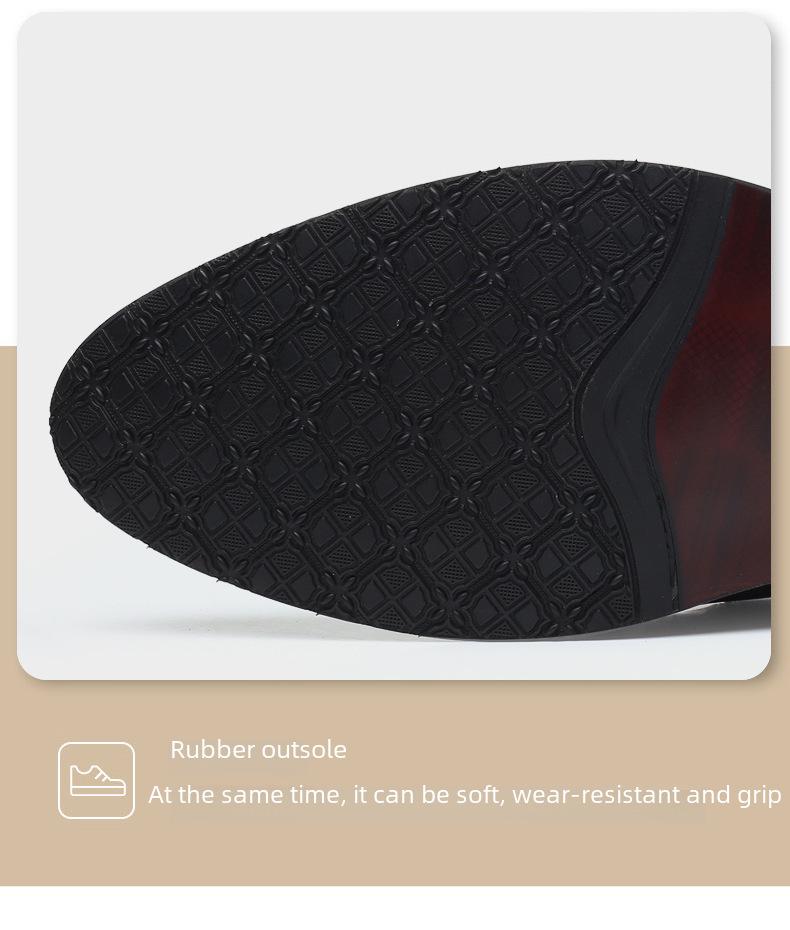 2023 Men's Black Versatile British Style Leather Shoes - Soft Sole, Casual & Formal Business Footwear