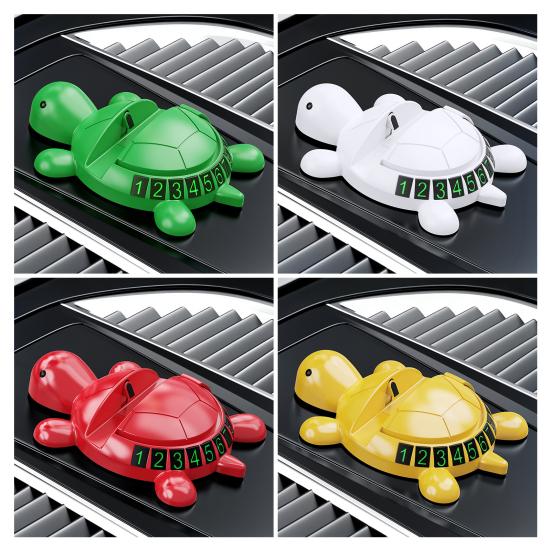 Car Phone Holder with Parking Number Plate 2-in-1 Multi-functional Turtle Shape Mobile Phone Stand 360 Degrees Rotation Vehicle Dashboard Phone Mount