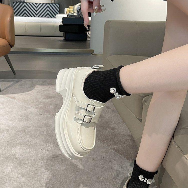 Wedding Dress Muffin Shoes Heightened Platform Wedge Heel High Heel Mary Jane Shoes Bride Bridesmaid Wedding Wedding Shoes