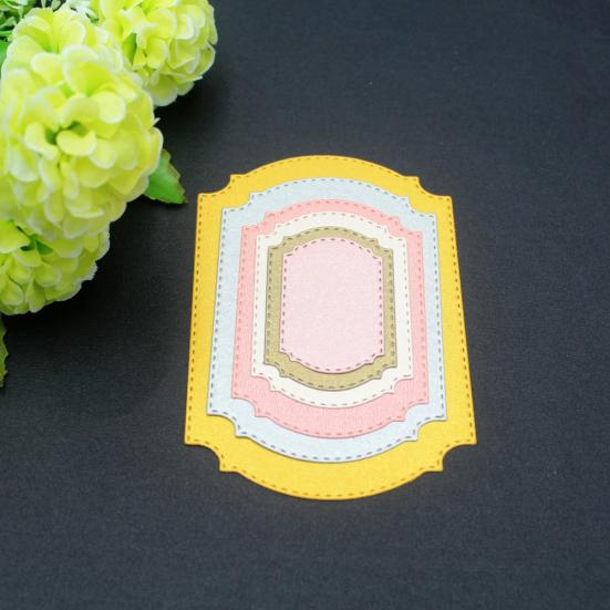 Rám na štítky, kovové vyřezávací šablony, DIY šablona na scrapbooking, papírové karty, album, výrobu