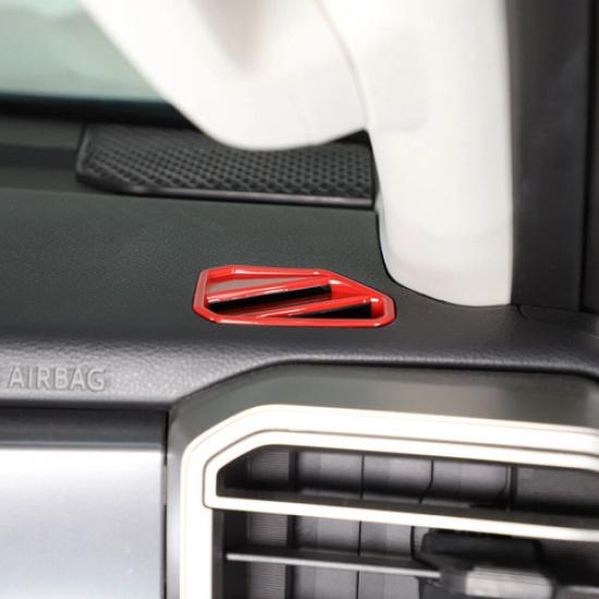For Toyota Tundra -2025 Red Interior Dashboard Side Air Vent Outlet Trim 2P
