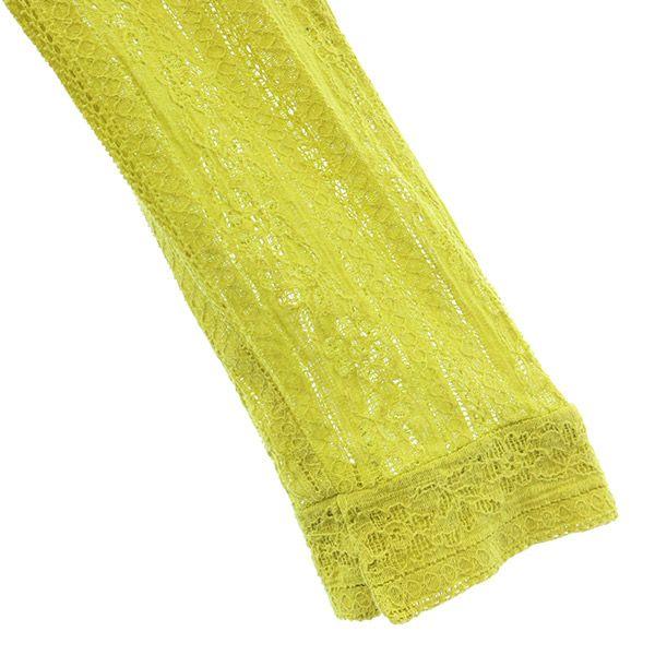 Mila Owen Race Long Sleeve Knit Long Dress Green Women Used