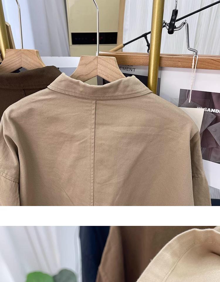 Autumn 2025 Women's Lightweight Cotton Twill Jacket - Casual, Versatile, and Slimming