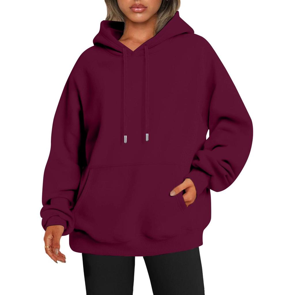 Unisex Oversized Einfarbiger Überschnittener Hoodie