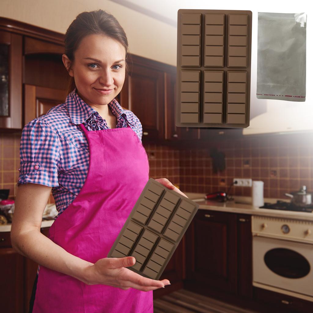 6 Cavities Choco Bar Mold Deep , Thick Choco Bar Mold For Stuffed Bar, Silicone Choco Mold For Filling  Choco Bar