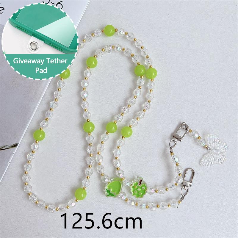 Snur universal pentru telefon Crossbody, margele, curele de lanț pentru gât lung, husă pentru telefon cu frânghie anti-pierdere cu plasture pentru Iphone Samsung Xiaomi