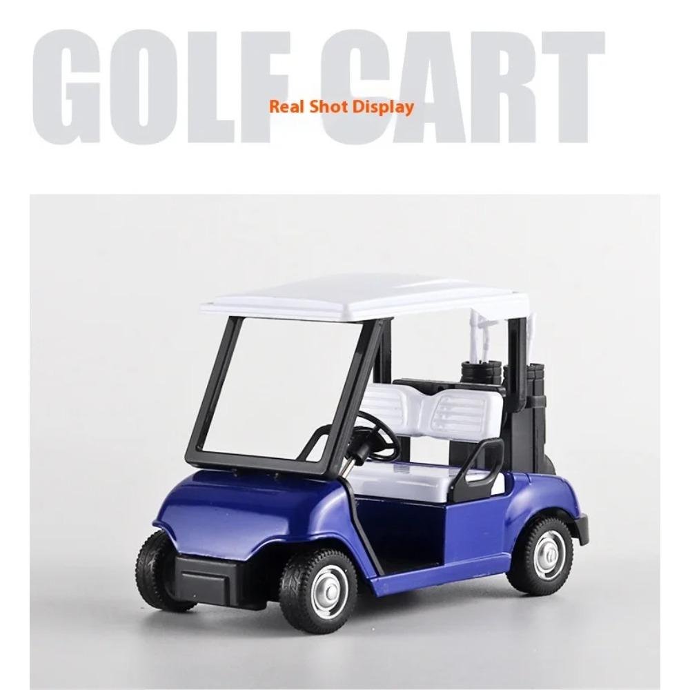 Miniature 1/20 Scale Golf Cart Model Car with Retro Spring Action, Kids' Toy Vehicle for Playroom & Outdoor Fun