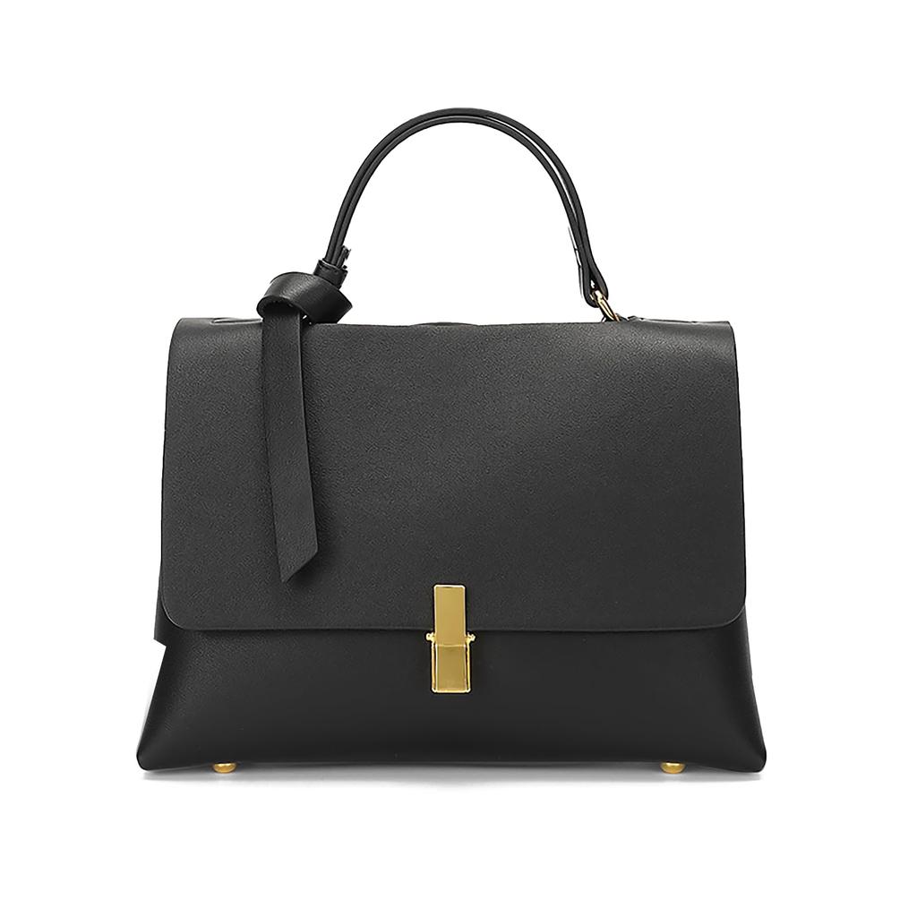 Kinatu Genuine Leather Shoulder Bag for Women, 2-Way Handbag, Crossbody Bag, Lightweight, Small, Large Capacity, Stylish, Elegant, Simple, Cowhide