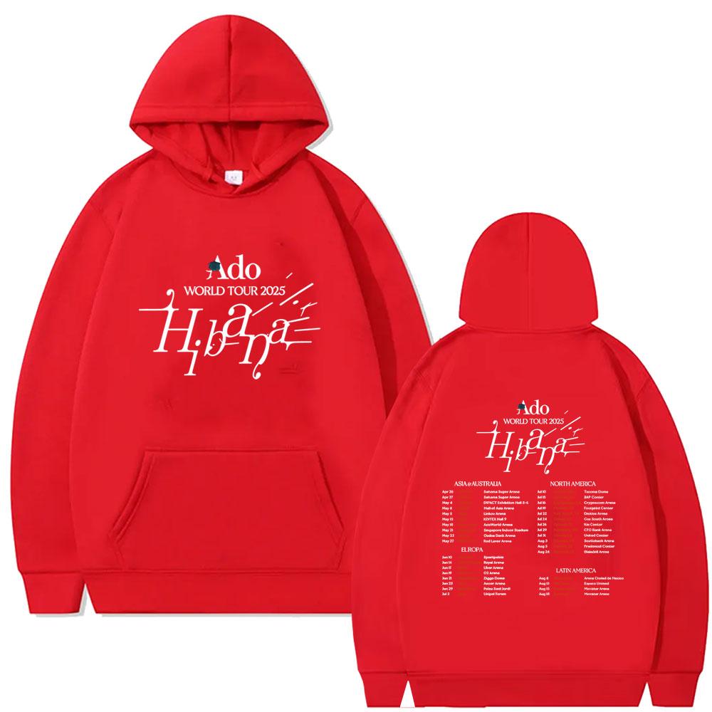 Ado Welttour Hibana Doppelseitiger Druck Hoodie Herren Damen Mode Japanischer Stil Kapuzen Trainingsanzug Männlich Vintage