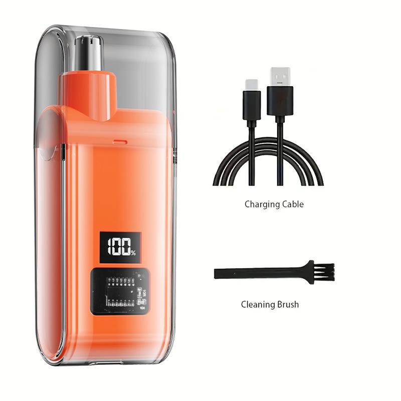 

Rechargeable Nose Hair Trimmer, Unisex, Washable, with Cleaning Feature, 2025 Model English Packaging оранжевый