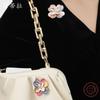 New multi-functional enamel three-dimensional flower magnetic brooch banquet women's brooch bag accessories