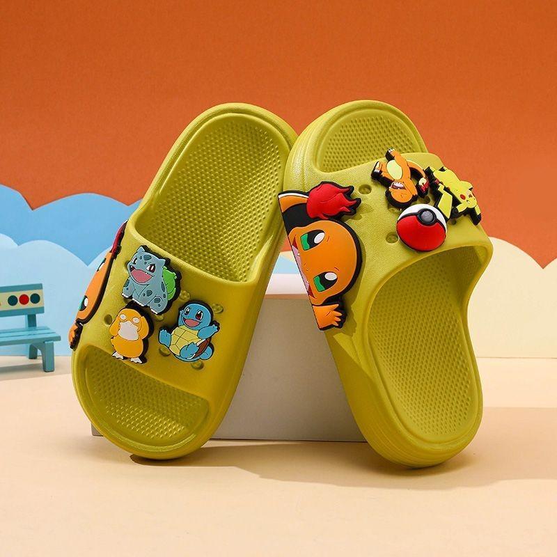 Entzückende Pokémon-Themen-Kinder-Flip-Flops Weiches Eva Indoor Outdoor Rutschfestes Schuhwerk In Verschiedenen Farben